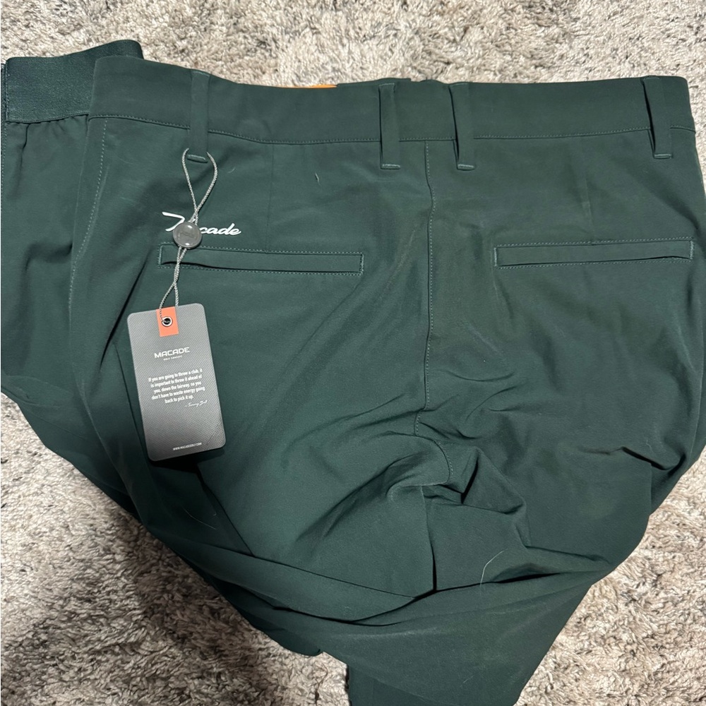 Macade Golf Dark Green Slim-Fit Pants - Picture 2 of 5